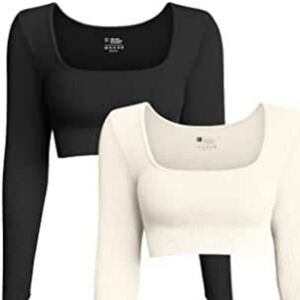 NWOT OQQ Women's 2 Piece Crop Shirt